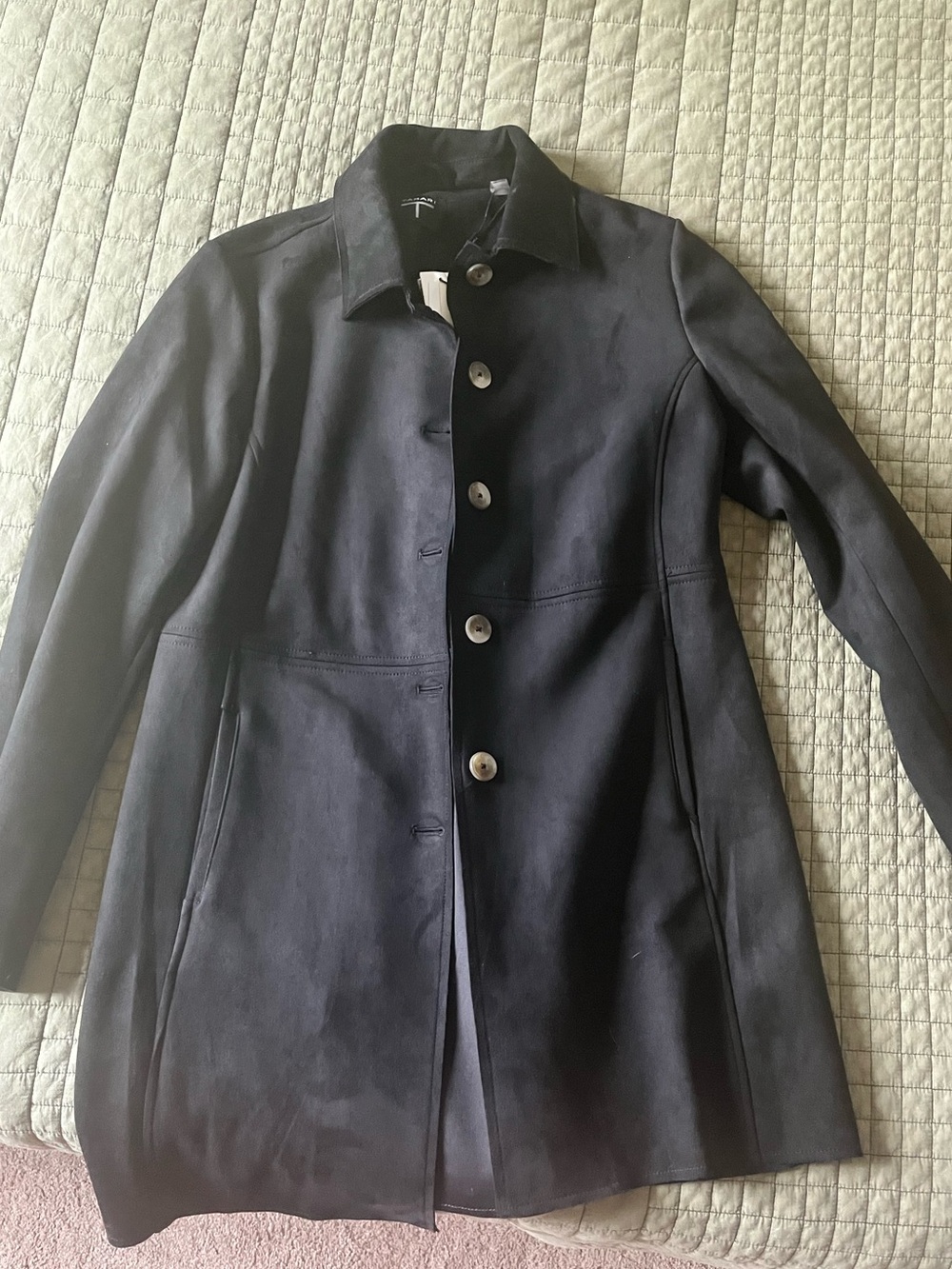 Tahari Faux Suede Jacket